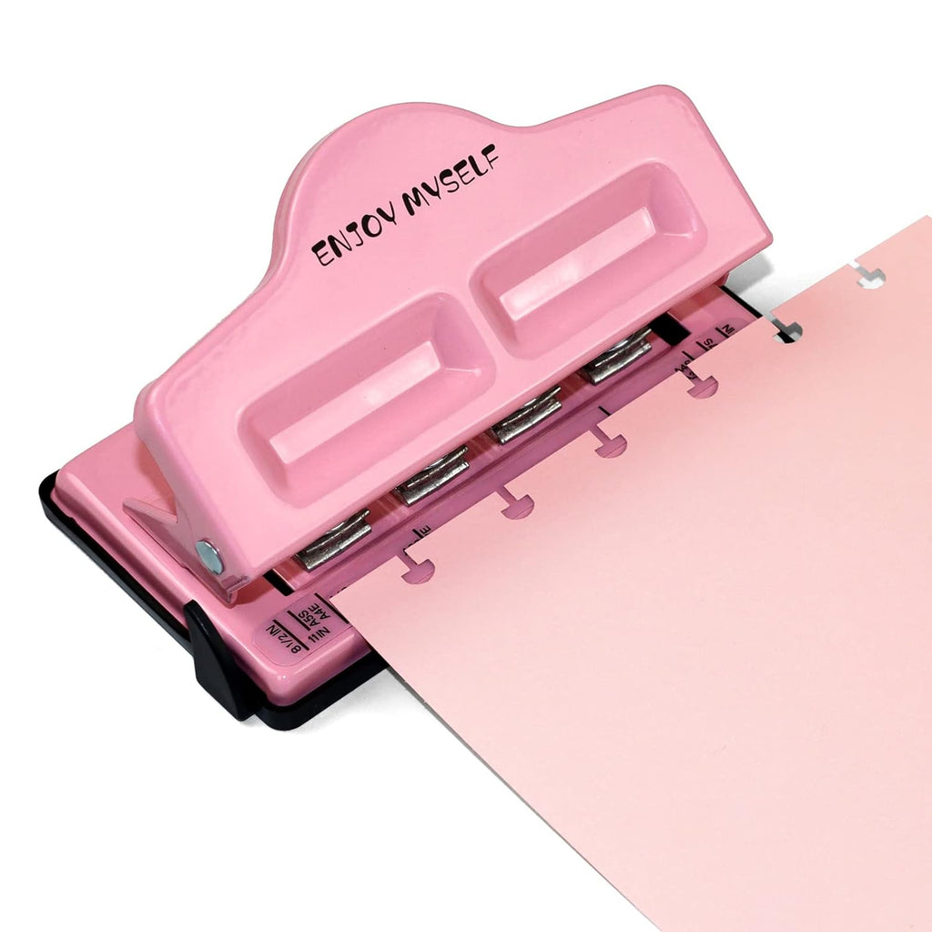 Mushroom Discbound Hole Punch, 4 Holes Mushroom Paper Puncher for Disc Bound Planner (Lake Blue)