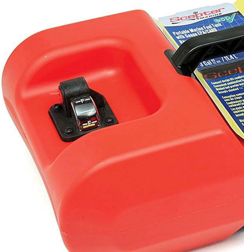 Scepter 6 Gallon Portable Marine Gas Can, Boat Fuel Tank with Top Handle