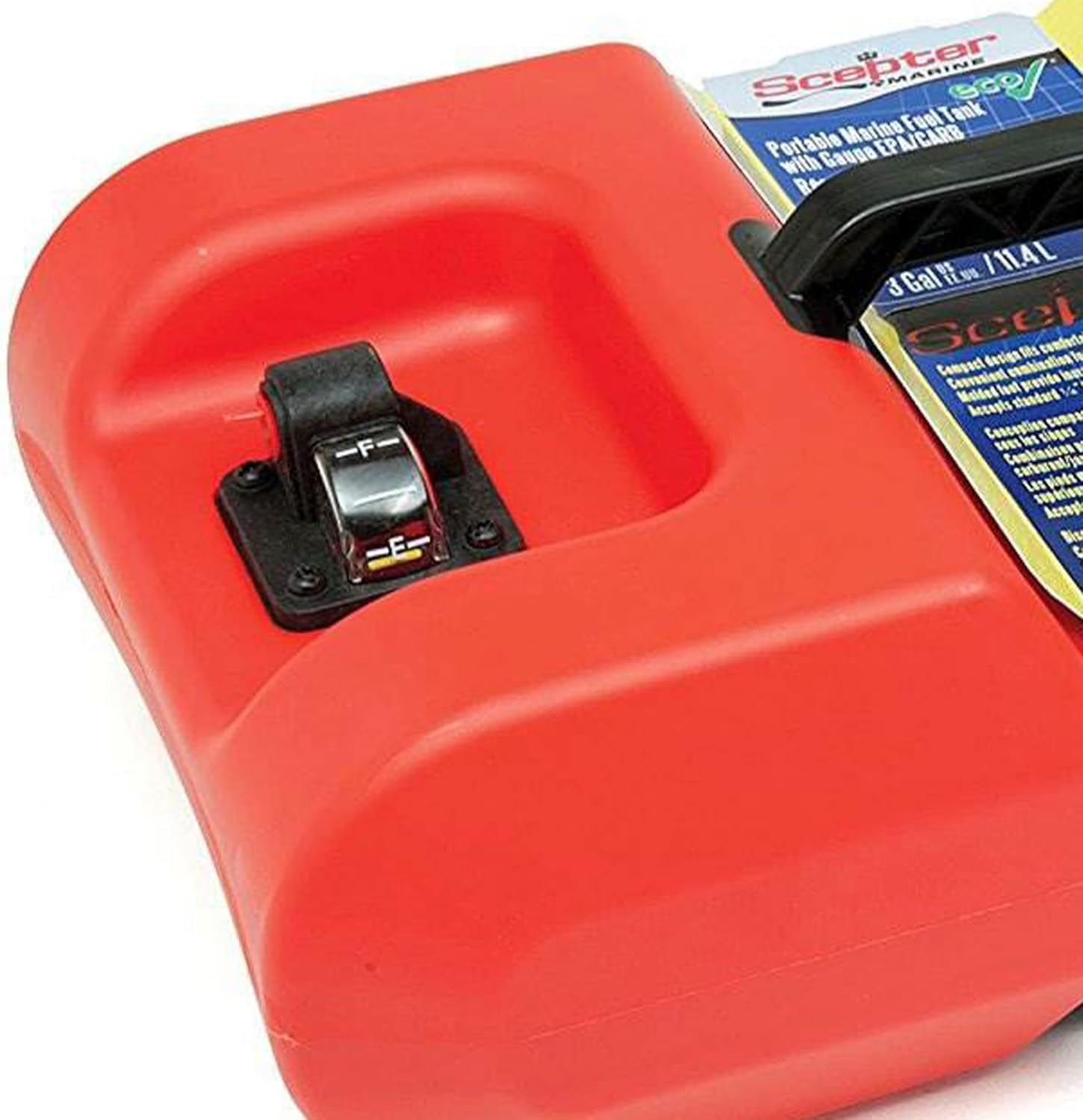 Scepter 6 Gallon Portable Marine Gas Can, Boat Fuel Tank with Top Handle