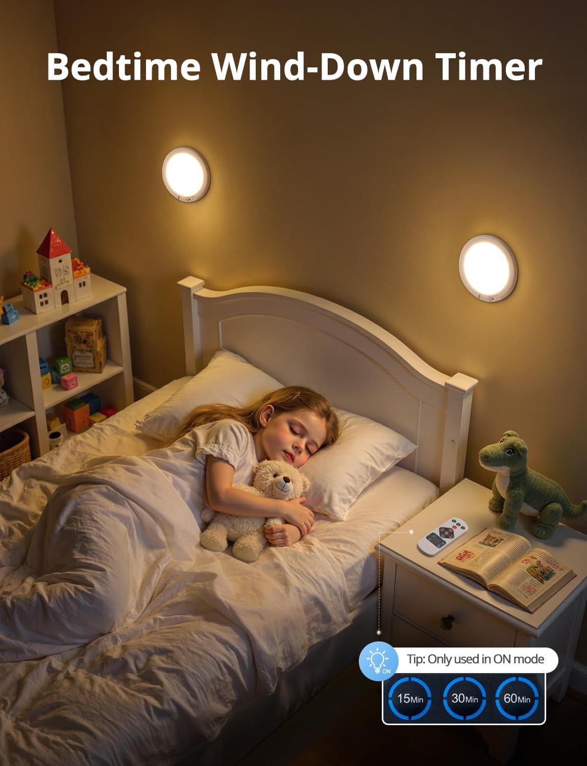 Combuh Rechargeable Motion Sensor Ceiling Light with Remote Wireless, 60 Days Battery Powered Shower Lamp Magnetic Dimming Timing Stick on Cordless Lighting for Closet Pantry without Electricity 2Pack