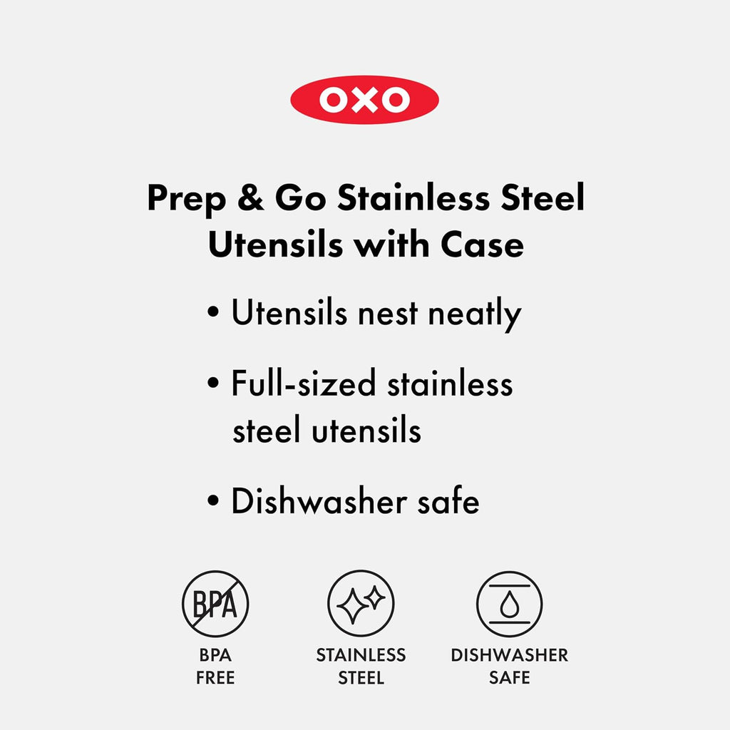 OXO Good Grips Prep and Go Utensils With Case - Ocean Blue