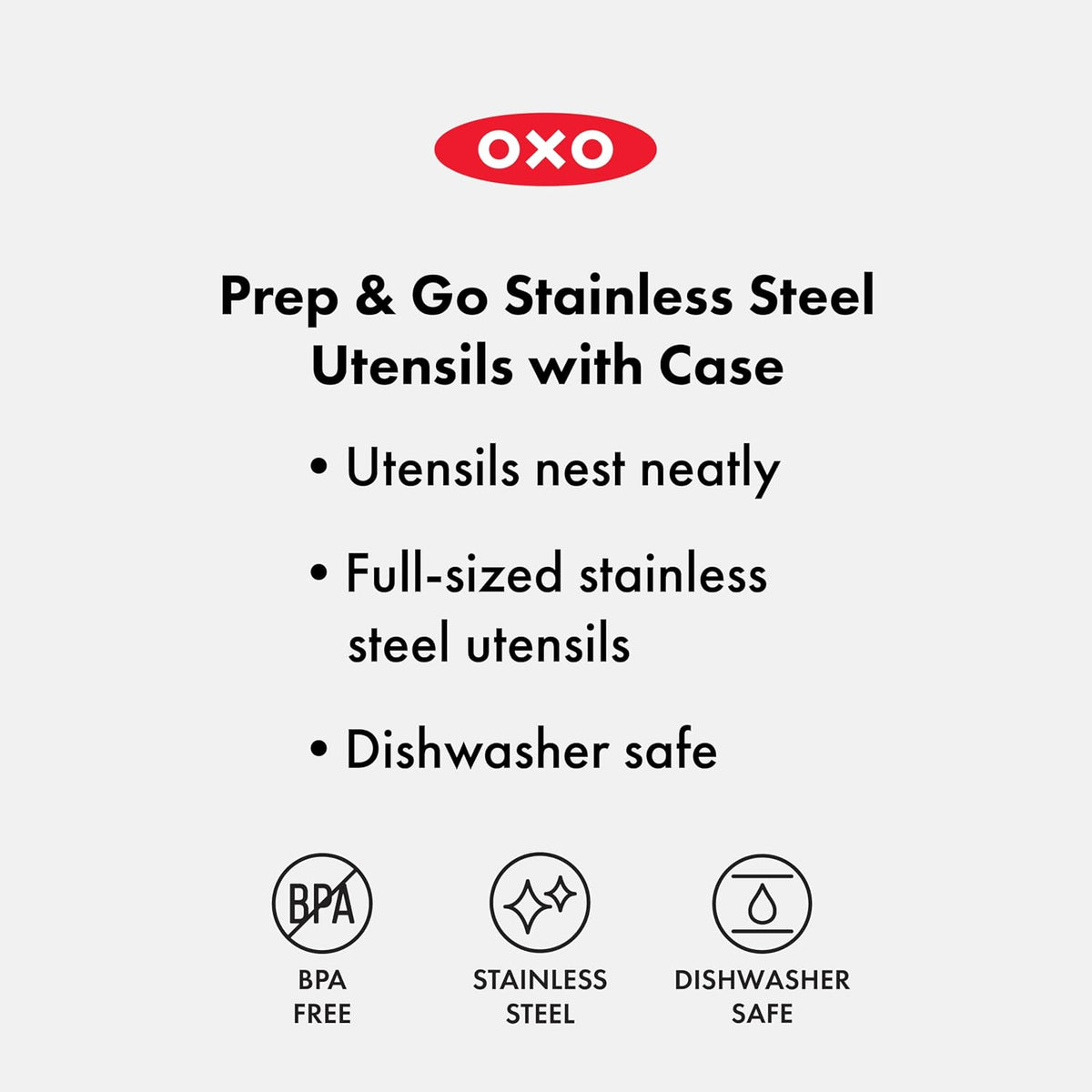 OXO Good Grips Prep and Go Utensils With Case - Ocean Blue
