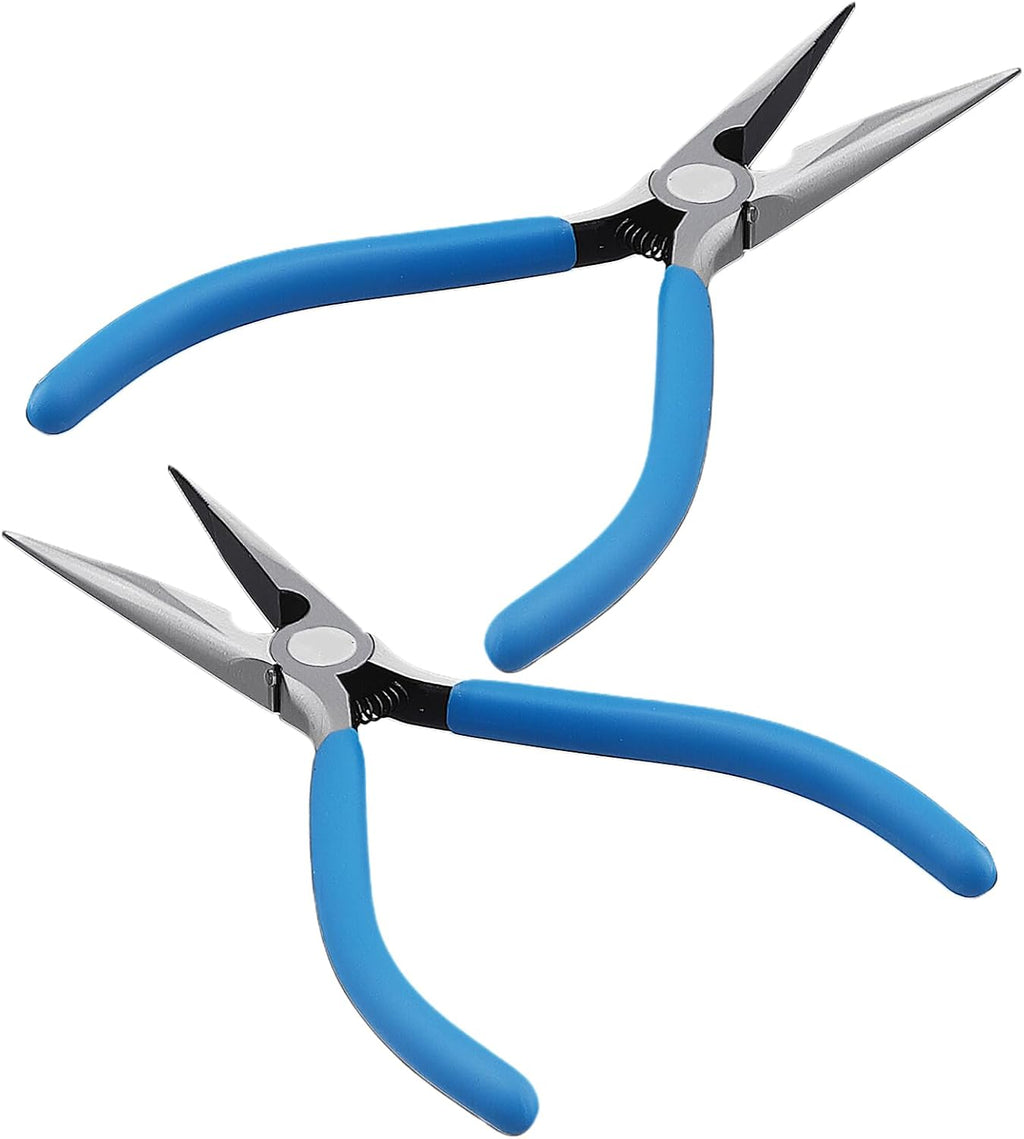 SINJEUN 3 Pack Small Needle Nose Pliers, 6.5 Inch Precision Long Nose Pliers with Spring Loaded, Jewelry Making Pliers Set for Crafts, Electronics Repair, Beading & Wire Wrapping