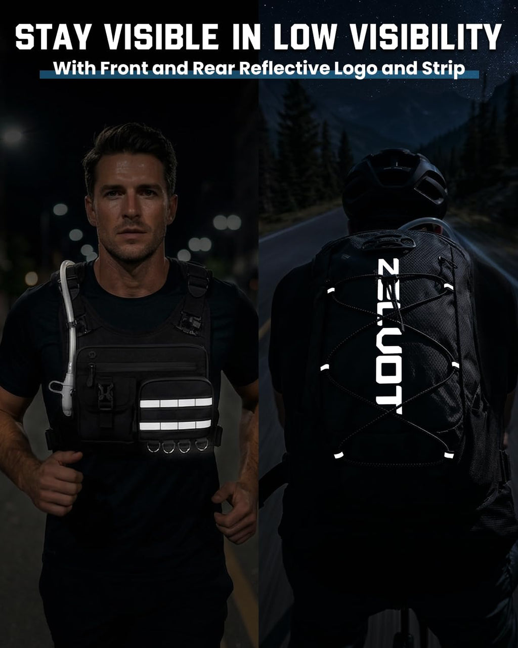 Zelvot Running Vest with 2L Water Bladder, 12L Water Backpack for Men Women