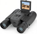 ZZSTAR 12x32 Binoculars with Camera, Large View Binoculars for Adults High Powered, FMC & BAK4 Prism Lens, 2" LCD Display 5MP 1080P Video Photo Recorder, for Bird Watching Hunting Black