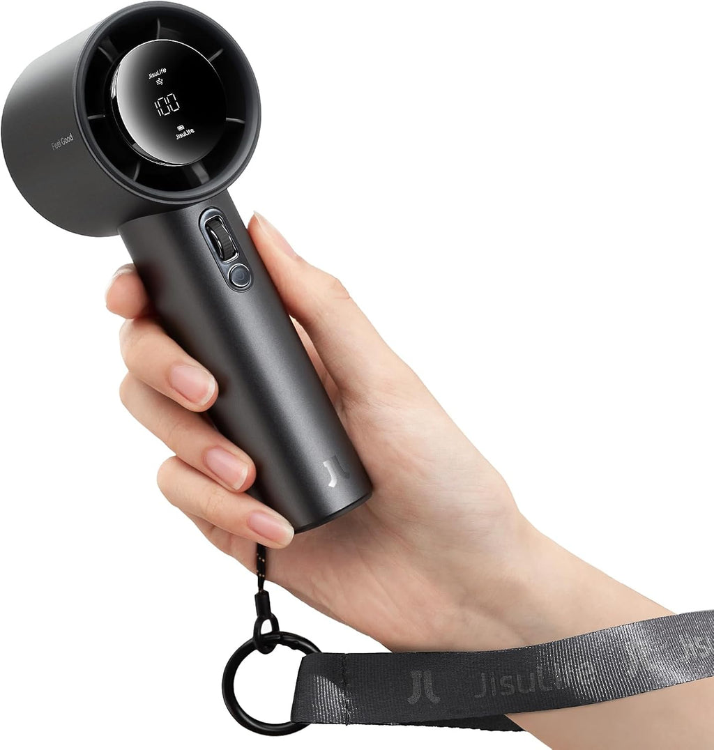 JISULIFE Handheld Fan Pro1S - Next-Gen Airflow: Up to 40H Runtime