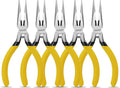 BOOSDEN 5 Inch Small Needle Nose Pliers Set, 5 Pack Jewelry Pliers