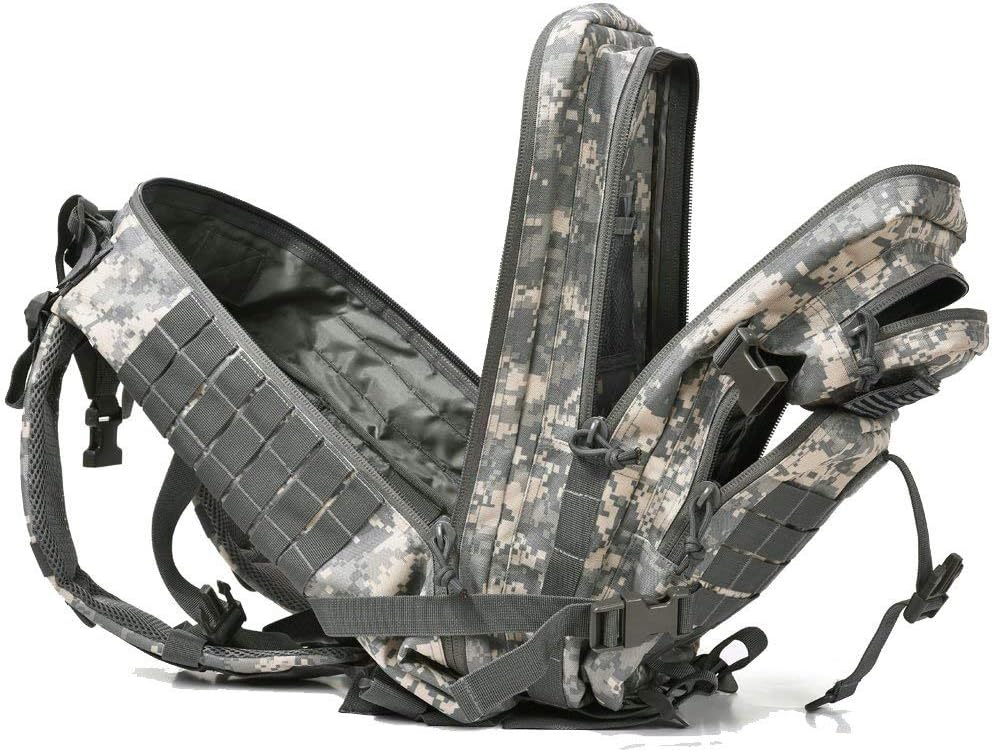 REEBOW GEAR 38L Tactical Backpack for Men 3 Day Military Bug Out Bag | Camouflage Grey, Large Heavy Duty Backpacks, MOLLE Straps, Survival Sports Rucksack,for Sports Outdoor Trekking Hiking Travel