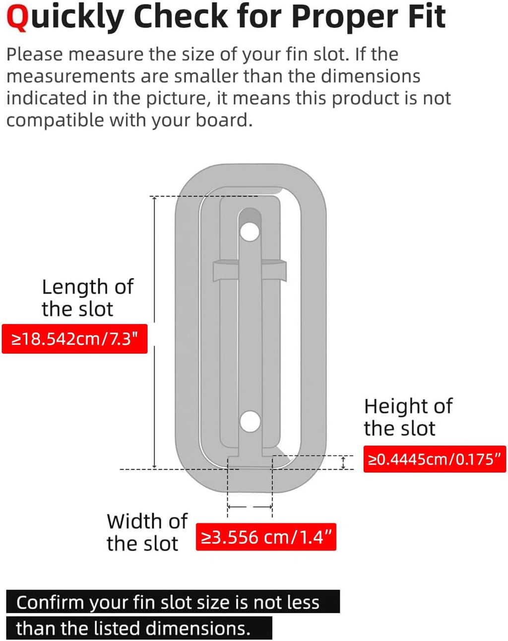 Abahub 9/10'' Paddleboard Fin with 1 Screw Replacement Single Center Fins