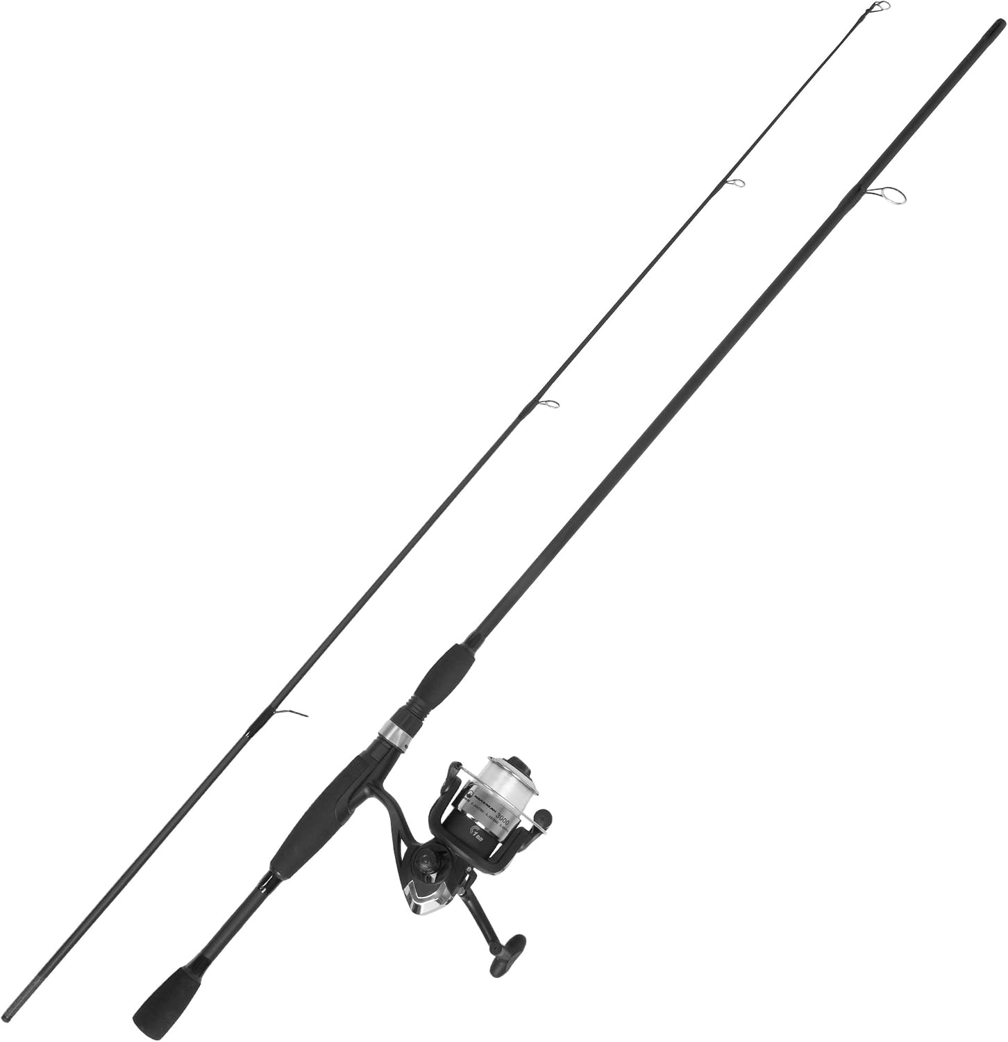 Fiberglass Fishing Pole - Strike Series 78-Inch Collapsible Rod and Spinning Reel Combo, EVA Handle, Pre-Spooled Reel, Fishing Gear for Catching Walleye, Bass, Trout, and More by Wakeman