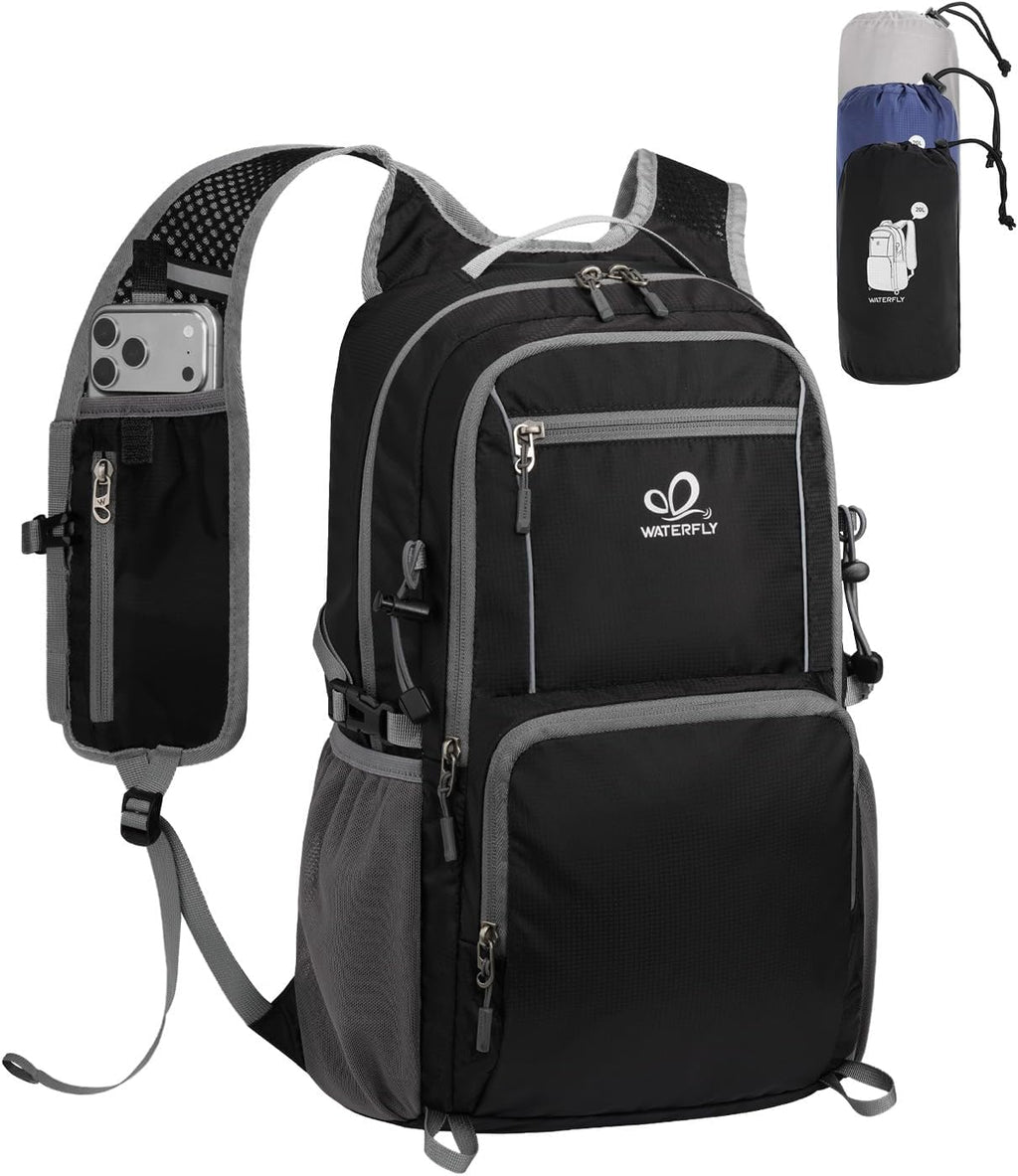 WATERFLY Packable Hiking Backpack, 20L Small Lightweight Foldable Daypack