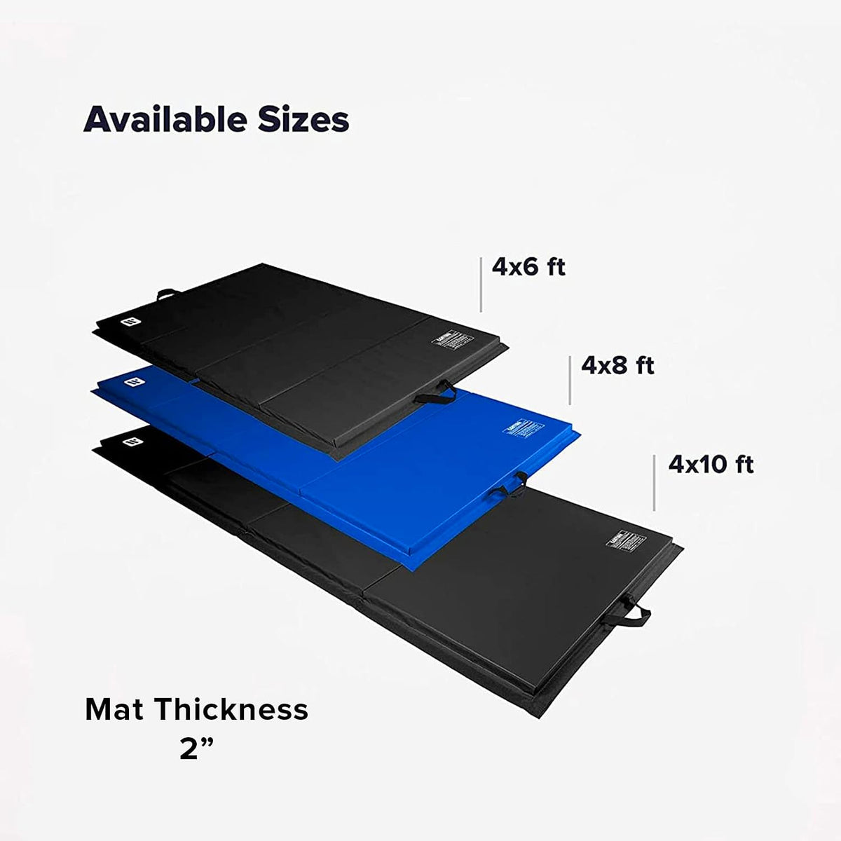 We Sell Mats Folding Exercise Mat - 2" Thick X-Large 4x8'