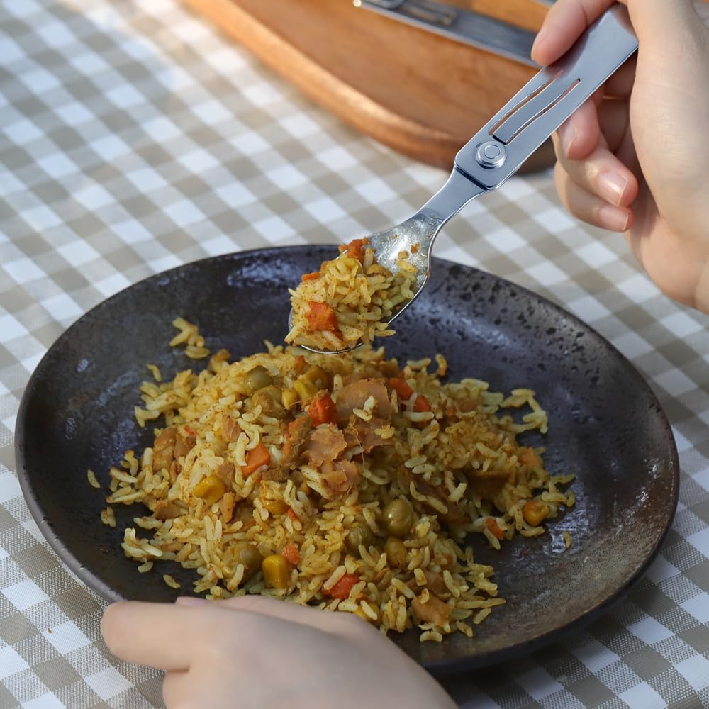 Roxon C2 2 in 1 Detachable Folding Camping Utensil with Fork & Spoon