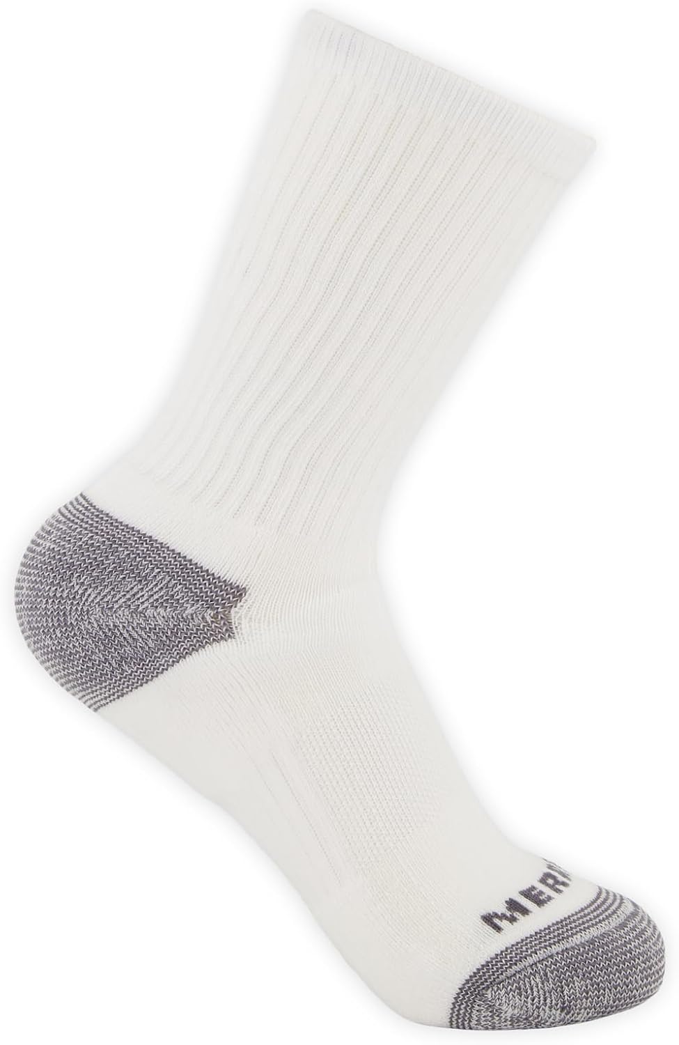 Merrell Unisex Eco Cushioned Crew Socks, Recycled Sustainable Hiker With Targeted Cushion