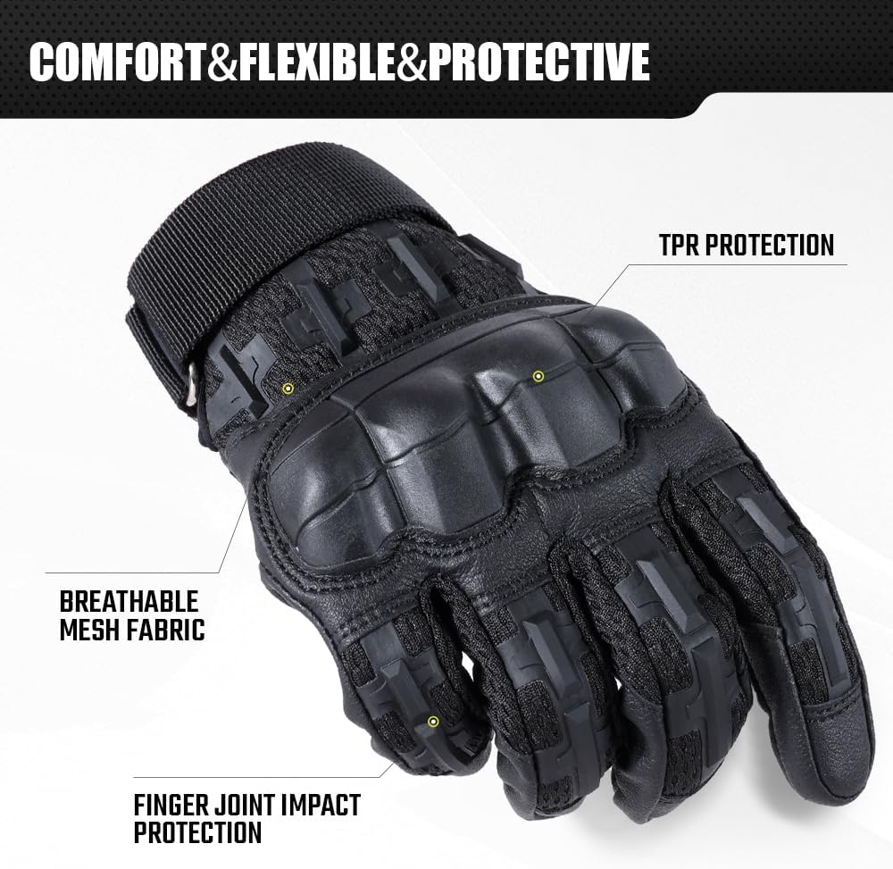 WTACTFUL Tactical Gloves Men Women, Touchscreen Reinforced Palm