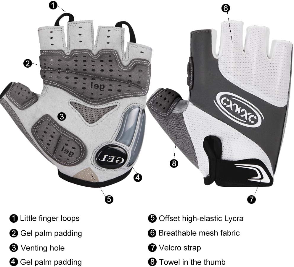 Cycling Gloves for Men Women - Breathable Gel Road Mountain Bike Gloves