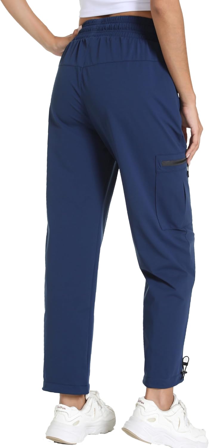Quick Dry Women's Hiking Cargo Pants With 5 Pockets Lightweight Joggers