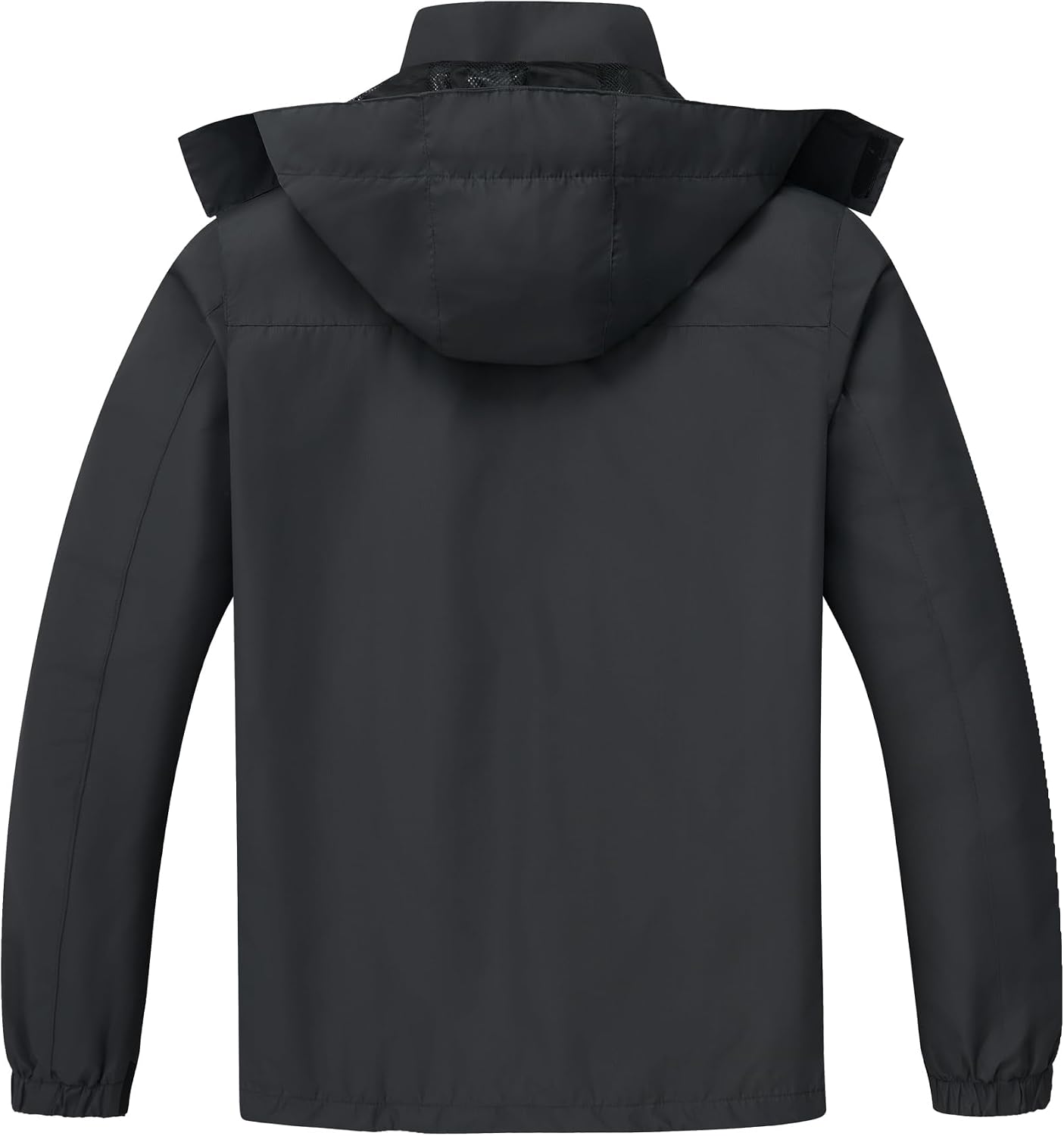 ELLSWOS Men's Lightweight Waterproof Rain Jacket with Detachable Hood