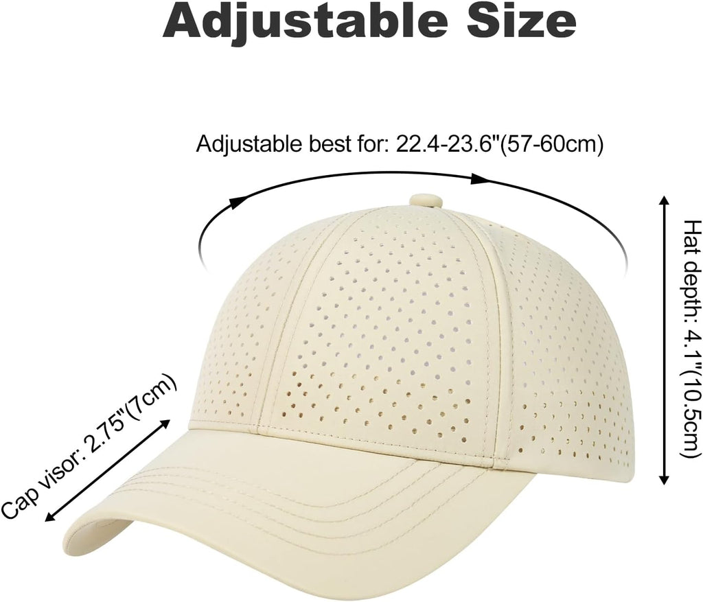 FEINION Men Laser Mesh Breathable Snapback Baseball Cap