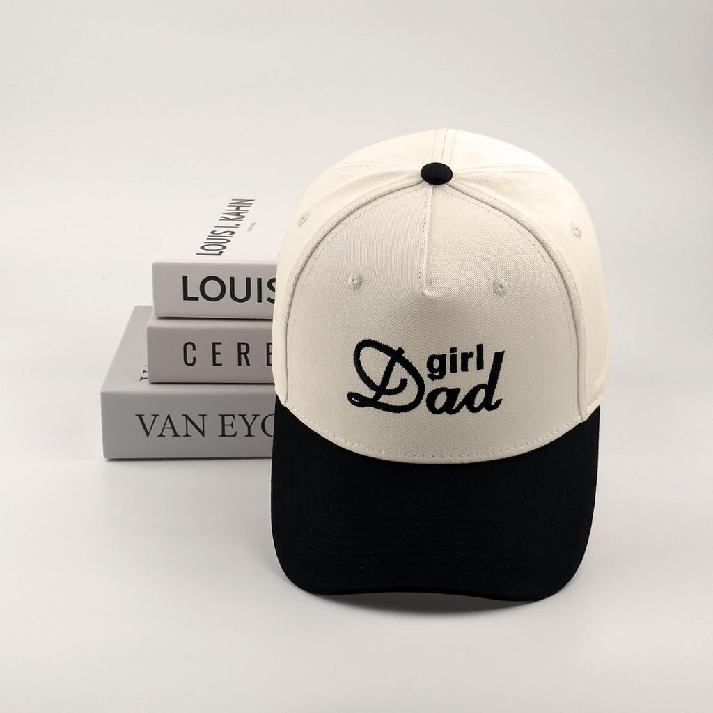 Embroidered Boy Girl Dad Mom Two-Tone Baseball Cap, Classic Dad Hat for Men Women His Her, Family Theme Gift Ideas