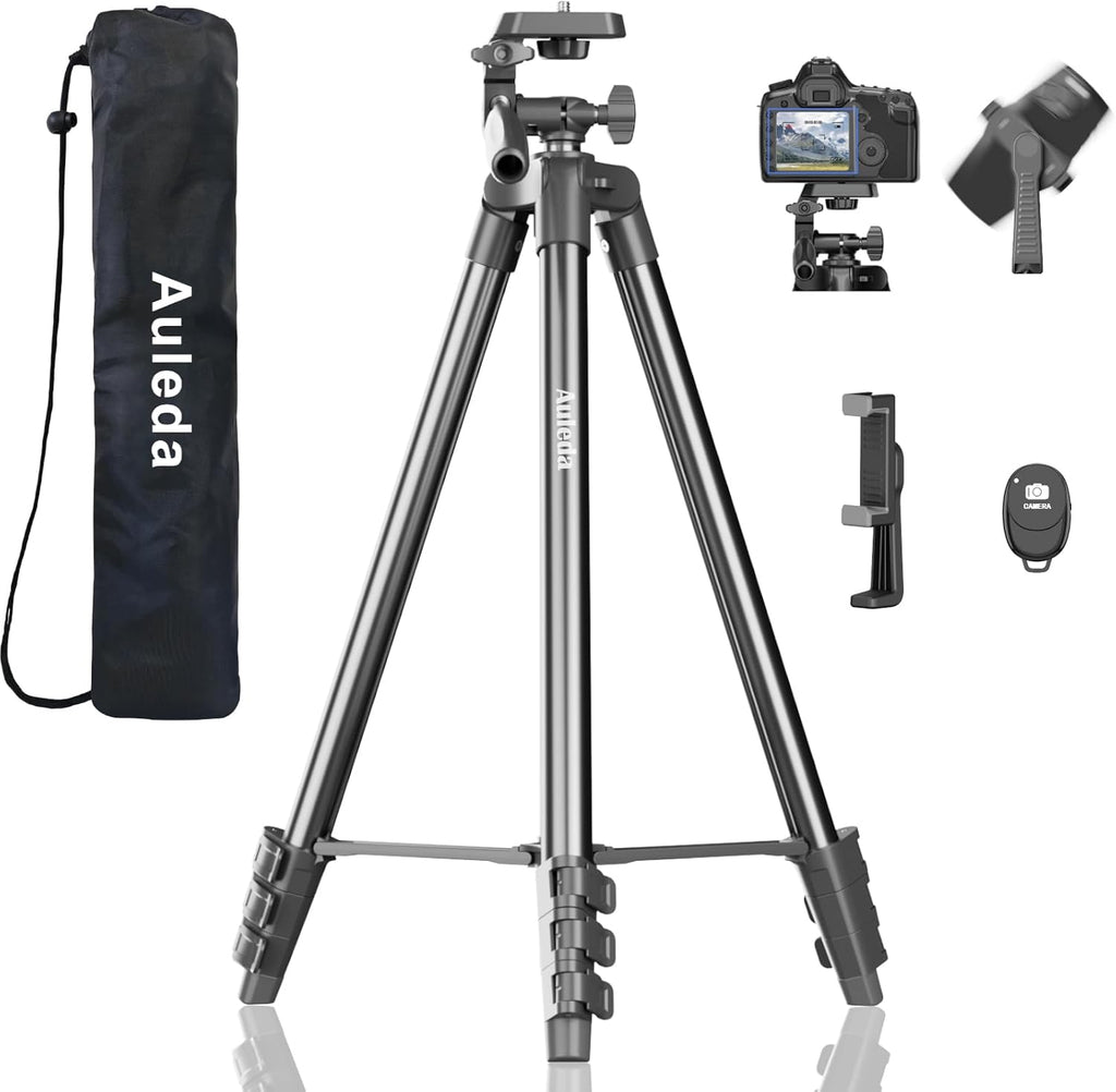 60″ Camera Tripod Lightweight Travel Stand for Canon Nikon Phone