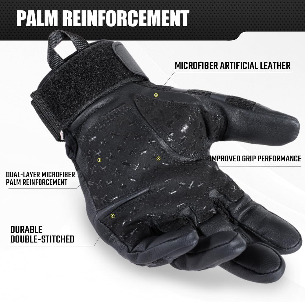 WTACTFUL Tactical Gloves Men Women, Touchscreen Reinforced Palm