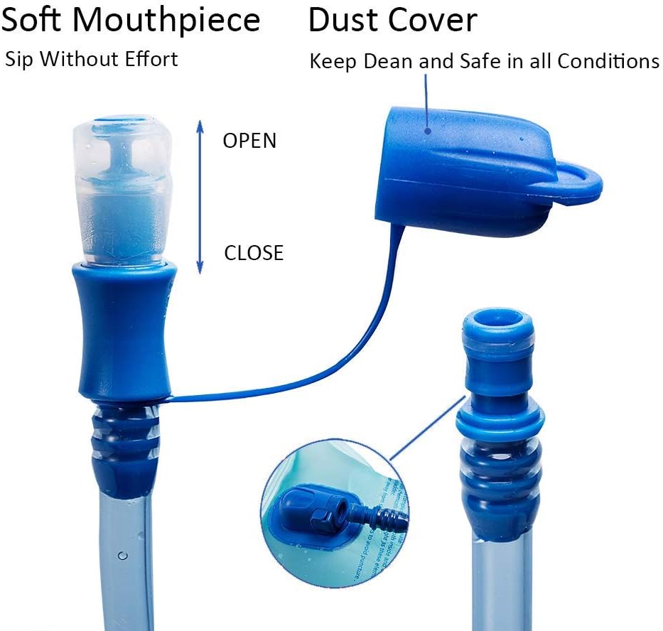 Mothybot 3L 2L 1.5L Hydration Bladder, Upgraded Leak Proof 50OZ/ 70OZ/ 100OZ 3 Liter Water Reservoir for Most Hydration Pack Replacement with Quick Release Insulated Tube & Auto Shut-Off Valve Outdoor