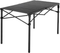 MOUNTAIN SUMMIT GEAR Heavy-Duty Roll-Top Table for Camping - Portable Aluminum-Top Folding Table with Steel Frame by Caddis Sports (Medium)