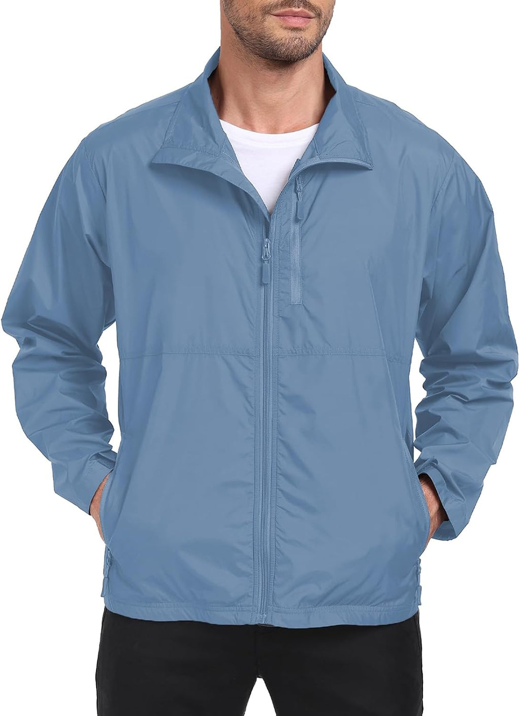 Men's Windbreaker Jackets Lightweight Single-layer for Spring/Autumn