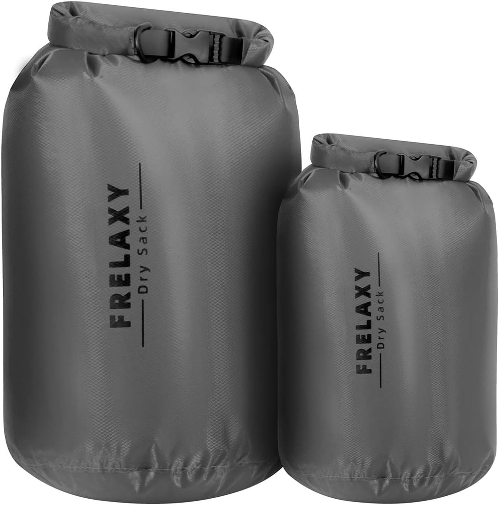 Frelaxy Waterproof Dry Bag 2 Pack, Lightweight Ripstop Dry Sack Set