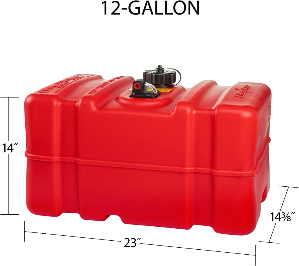Scepter 12 Gallon Portable Marine Gas Can, Large Capacity Boat Fuel Tank