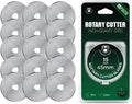 HEADLEY TOOLS 45mm Rotary Cutter Blades 15 Pack Fits Olfa, Fiskars, Replacement Rotary Blade for Arts Crafts Quilting Scrapbooking Sewing, Sharp and Durable