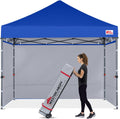 MASTERCANOPY 10x10 Heavy Duty Pop up Canopy Tent with Sidewalls, Blue
