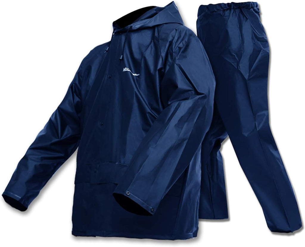 Rain Suits for Men Ultra-Lite Waterproof Protective Rain coats Rain Gear Workwear Fits Men Women