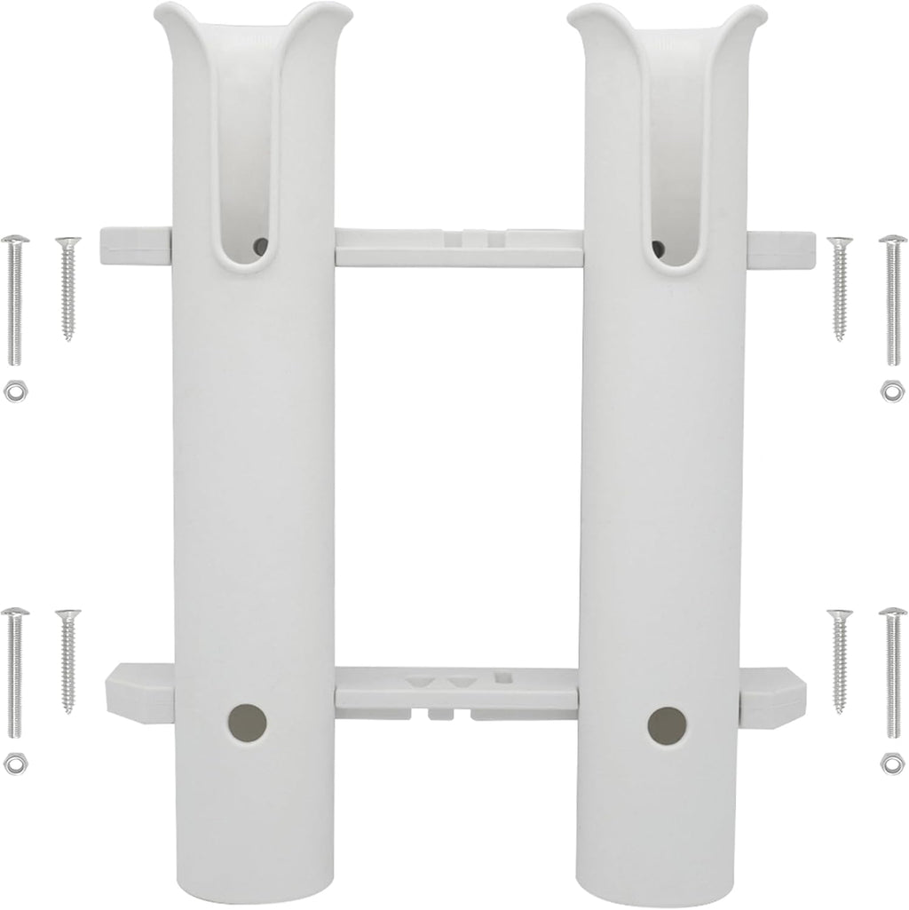Wall Mounted Fishing Rod Holders Tubes Links Fishing Rod Holder Rack Rests (3-pole-black)