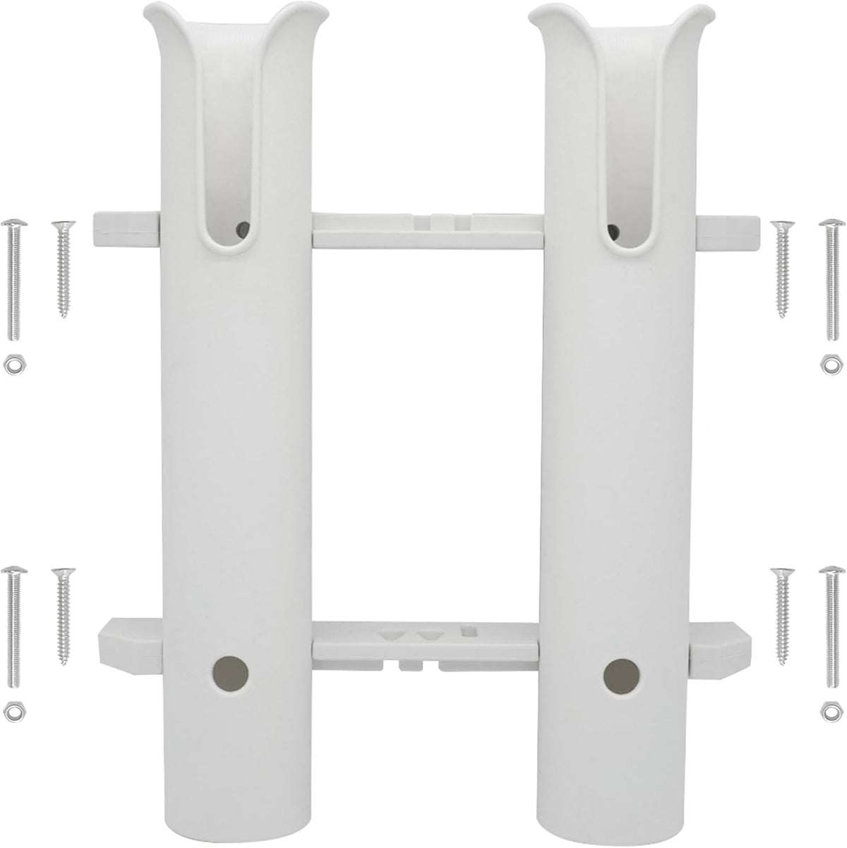 Wall Mounted Fishing Rod Holders Tubes Links Fishing Rod Holder Rack Rests (3-pole-black)