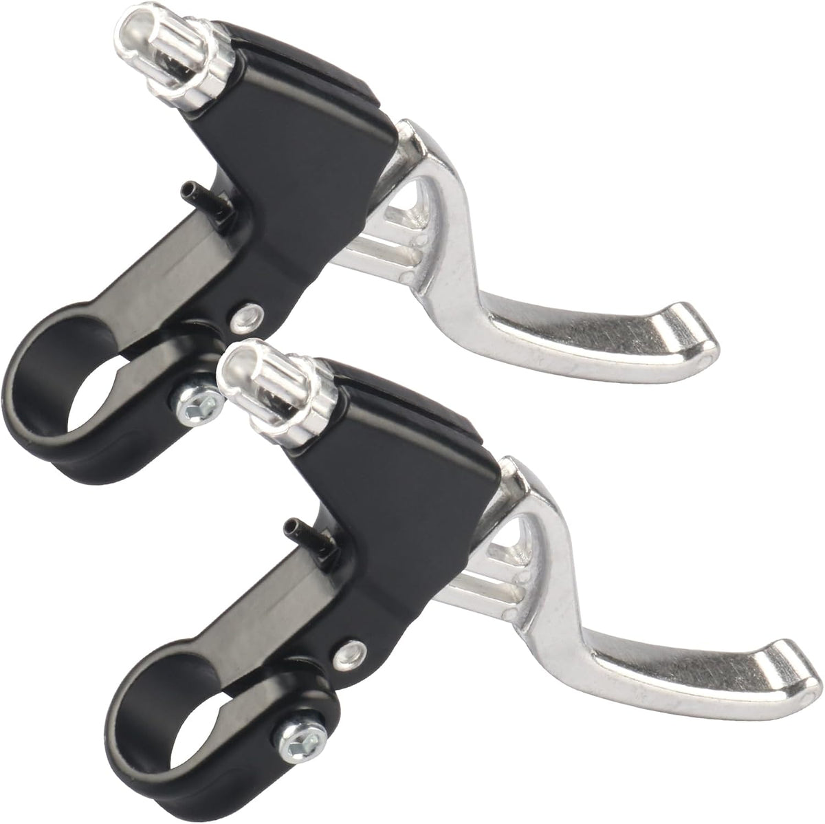 Gashwer V-Type Bike Brakes Set, Complete Universal Bike Front and Rear MTB Bicycle Brake, Inner and Outer Callipers Cables Lever Kit with Multi-Tool Wrenches Silver