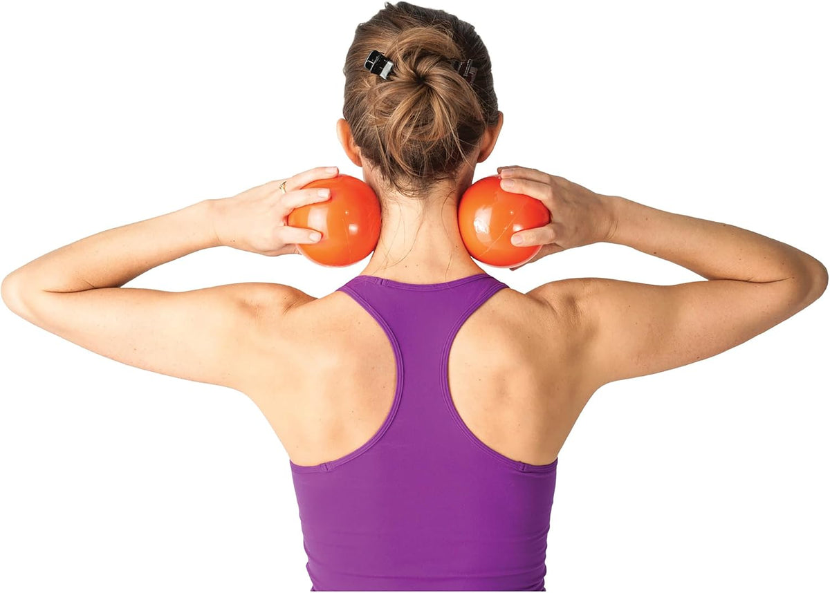 OPTP Franklin Method Smooth Ball Set – Adjustable Firmness, Orange, 4" Pair