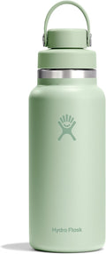 Hydro Flask Water Bottle - Insulated Stainless Steel - Wide Mouth Chug Lid, Non Spill, Leakproof in 32 Oz Aloe Green
