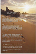 Footprints in the Sand Religious Canvas Wall Art Posters, Inspirational Beach Sunset Poem Print Poster (Unframed 20x30inch, Footprints(2))