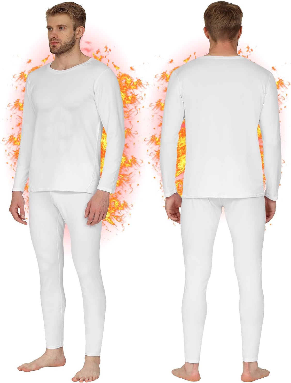 Thermal Underwear for Men Long Johns Base Layer Fleece Lined Winter Warm
