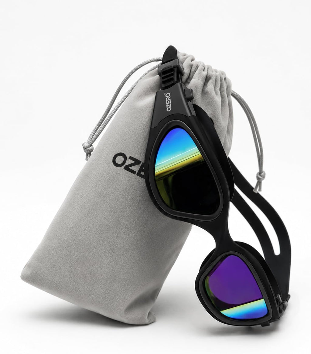 OZERO Adults Swim Goggles: Anti-Fog Leak-Proof Mirrored UV400 Lens
