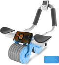 2026 Upgraded Ab Roller Wheel with Knee Mat &Timer - Automatic Rebound Abdominal Wheel with Elbow Support, Abs Workout Equipment for Core Strength Training, Ab Exercise Roller for Women Men