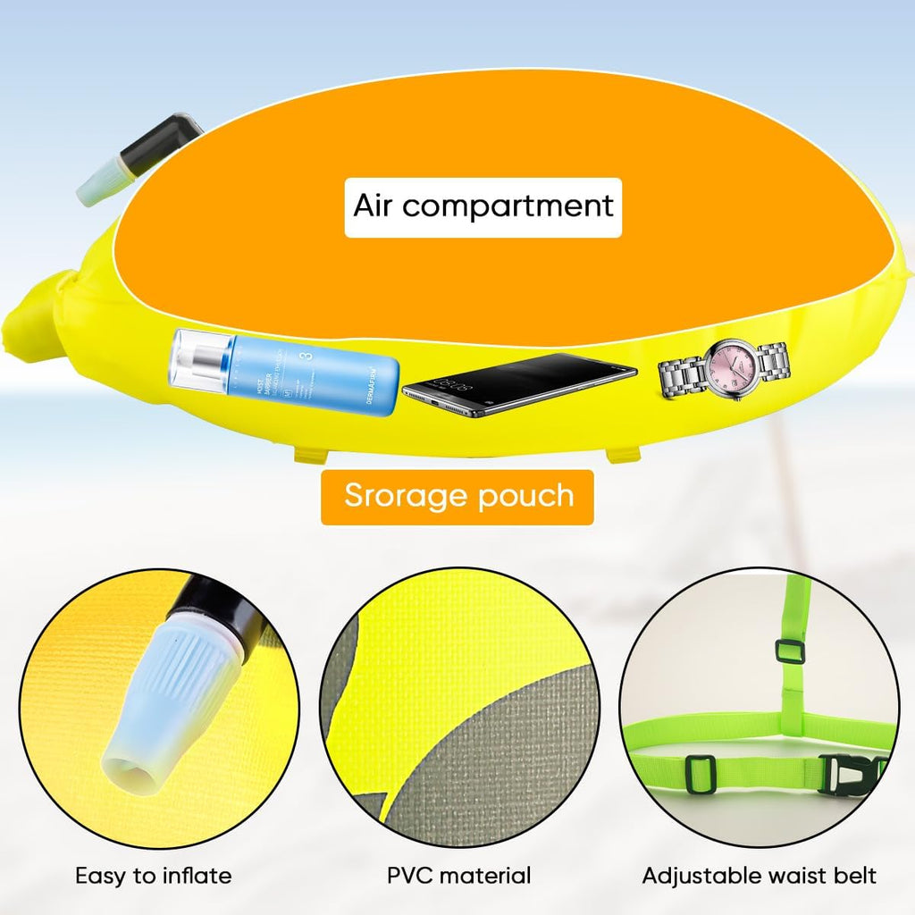 Swim Buoy for Open Water, 20L Inflatable Swim Safety Float