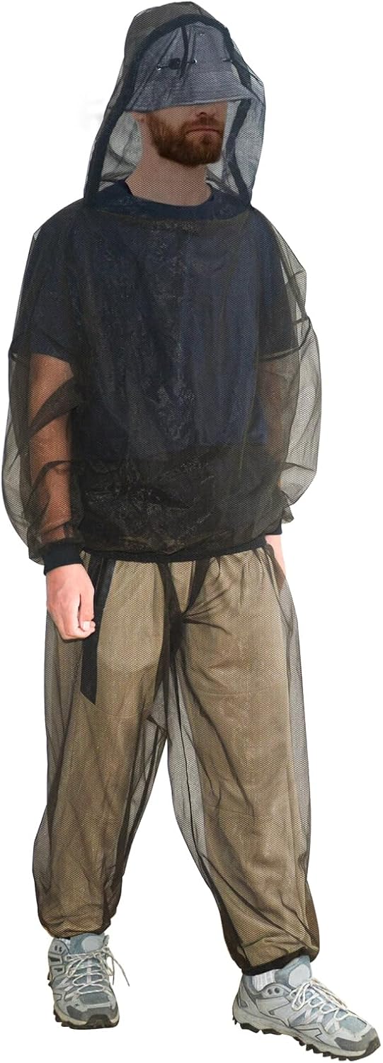 Mosquito Suit for Outdoor Protection from Flies,Gnats,No-See-Ums,Midges-M