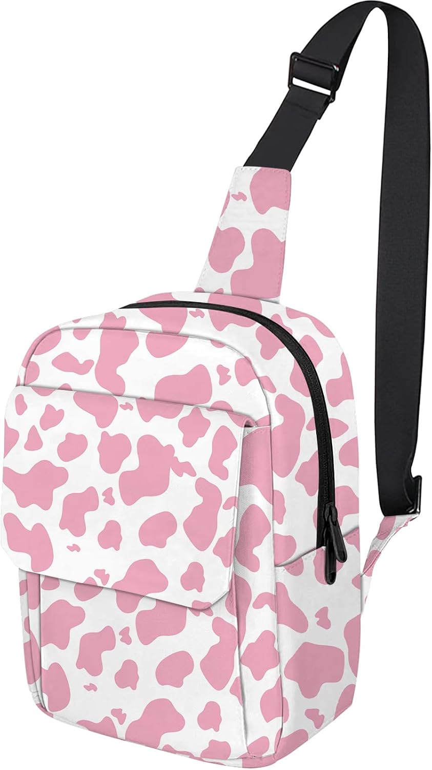 Cute Small Camera Bag with Photographer Camera Sling Bag Waterproof Dslr Camera Case Compatible with Nikon Sony Lightweigth for Women or Men(Pink Western Cow)