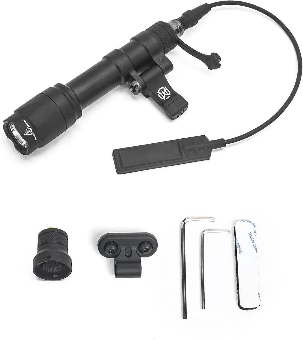 NOBUHIRO NOB#600C 800 Lumens Tactical Flashlight, 2 Rotating Base, 2 Switches