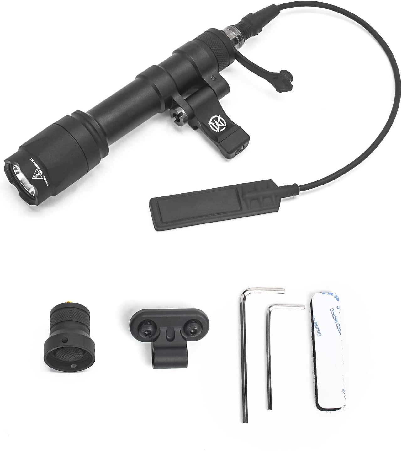 NOBUHIRO NOB#600C 800 Lumens Tactical Flashlight, 2 Rotating Base, 2 Switches