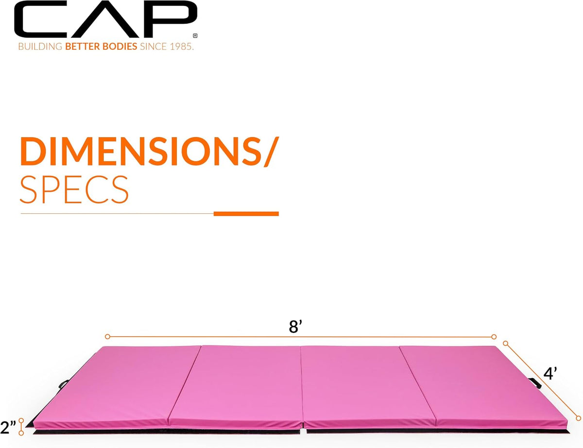 CAP Barbell All Purpose Folding Anti Tear Exercise Training Aerobic Fitness Gym & Gymnastics Balance Mat |2" Thick - Multiple Sizes and Colors