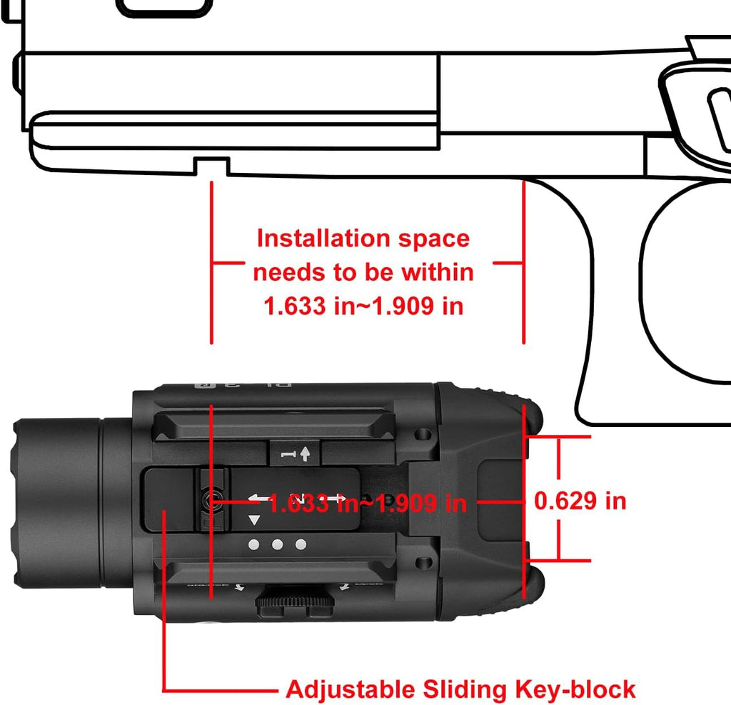 OLIGHT PL-3R Valkyrie 1500 Lumens Rechargeable Rail Mounted Weaponlight